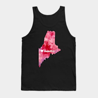 maine augusta map Maine Usa Map Watercolor Watercolour Tank Top